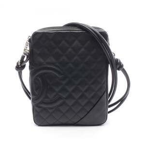 CHANEL Black Leather Shoulder Bag